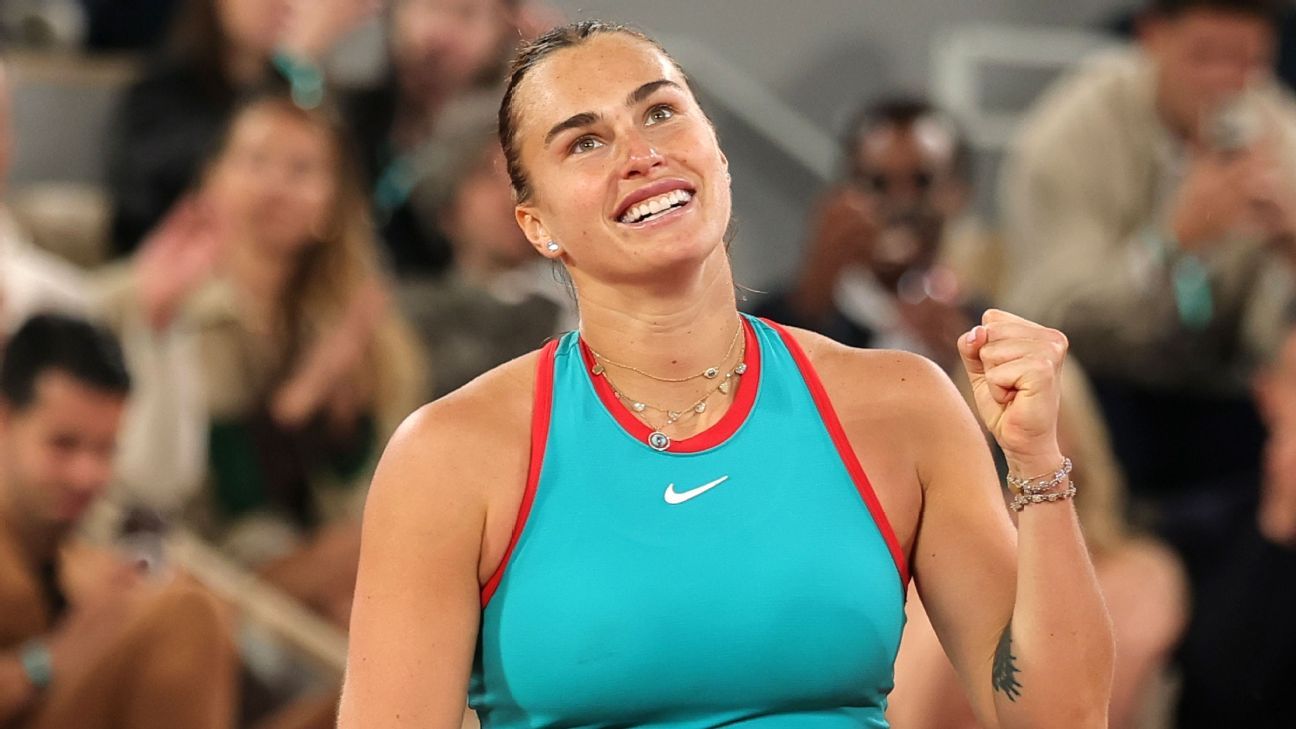 Aryna Sabalenka ends Iga Swiatek’s 26-match French Open streak