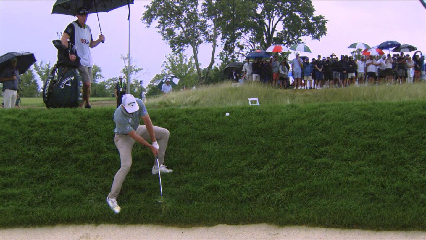 Sam Burns posts double-bogey at hole 11, shrinks lead to one at U.S. Open Sam Burns posts double-bogey at hole 11, shrinks lead to one at U.S. Open