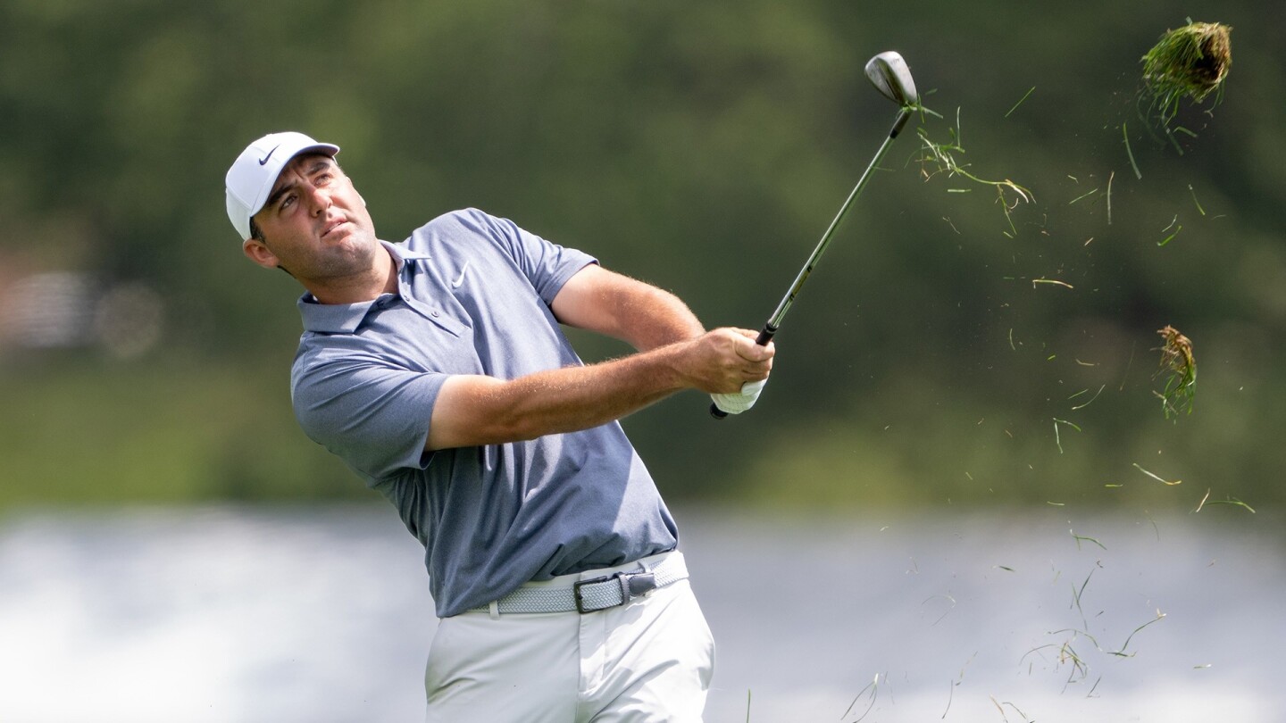 Scottie Scheffler a Travelers Championship co-leader despite uneven Round 2