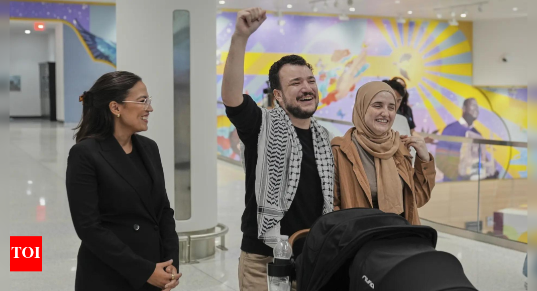 Watch: Mahmoud Khalil reunites with family after 104 days in detention; vows to speak up for Palestine even if threatened with death