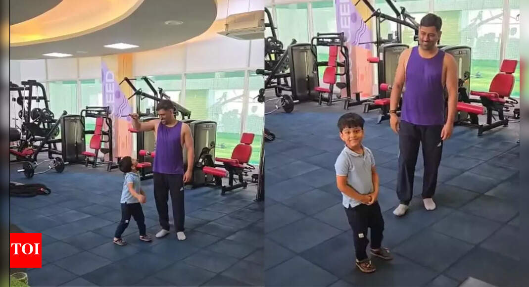 ‘Mahi bhaiya…’: Ex-India cricketer shares an adorable video of MS Dhoni playing with his son – Watch | Cricket News