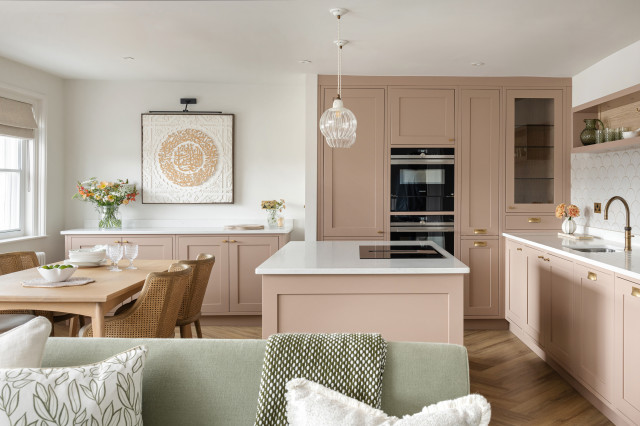 Earthy Pink Lifts a Family Space