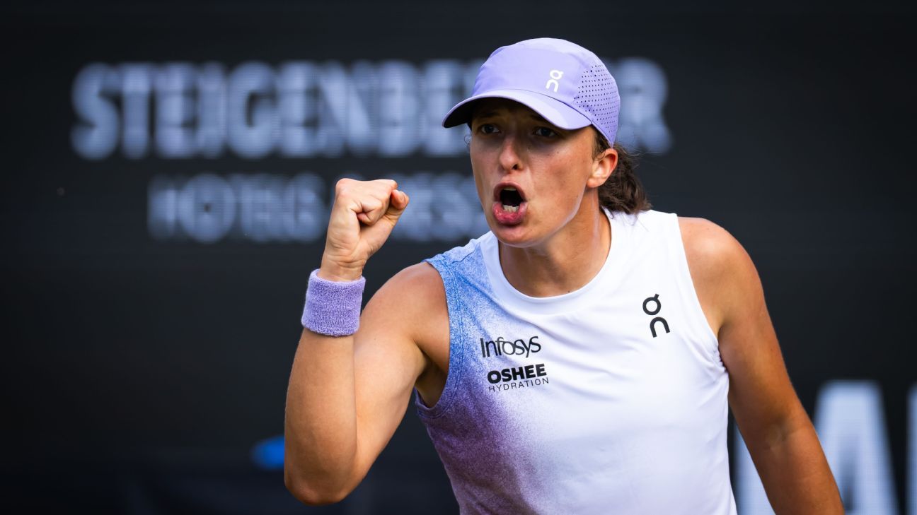 Swiatek reaches Homburg semis, top seed Pegula also advances