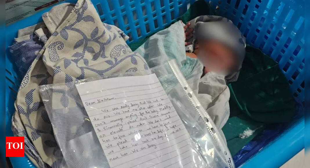 ‘We’re sorry’: Newborn left outside Panvel orphanage with handwritten note; ‘someday they might return to take baby back’ | Navi Mumbai News
