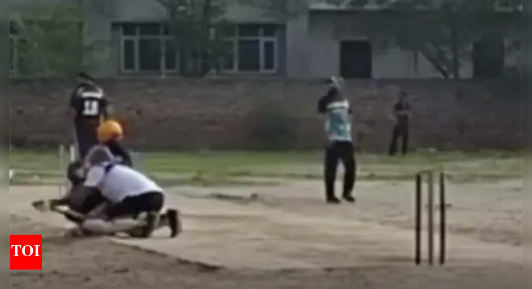 Video: Tragedy on the field! Cricketer dies of heart attack moments after hitting a six | Cricket News