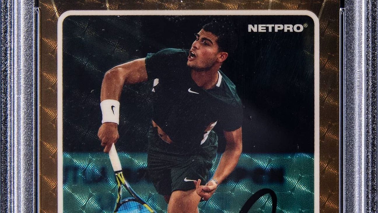 Carlos Alcaraz card sells for record 7,907
