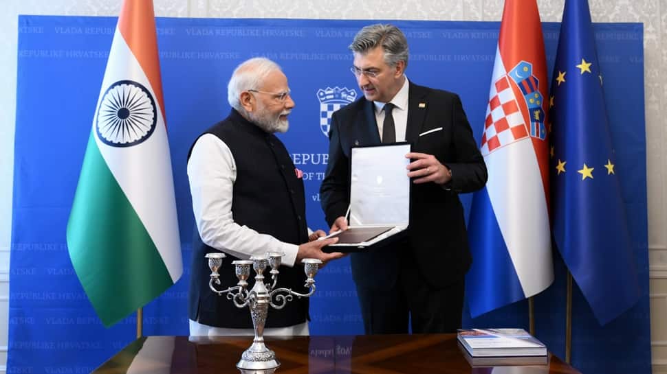 PM Modi Receives Special Gift In Croatia – A Grammar Book Of…Written By… | India News