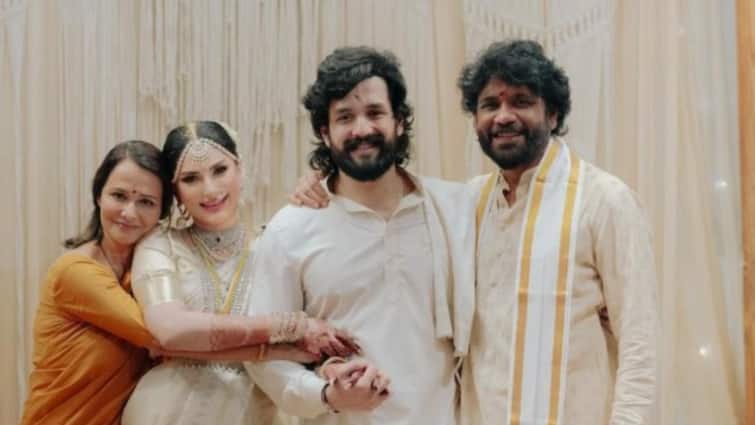 Nagarjuna Shares Unseen Wedding Pics of Akhil Akkineni and Zainab Ravdjee – See Moments