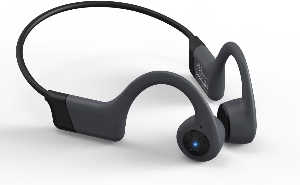 Bone Conduction Headphones – Open-Ear Bluetooth Headset, 20Hr Playtime Waterproof Earphones for Workouts Cycling Running Gym Hiking