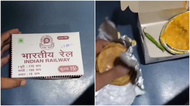 Indian Railways Offers ‘7 Pooris, Bhaji For Just Rs 15,’ Internet Reacts As Video Of ‘Budget Thali’ Goes Viral