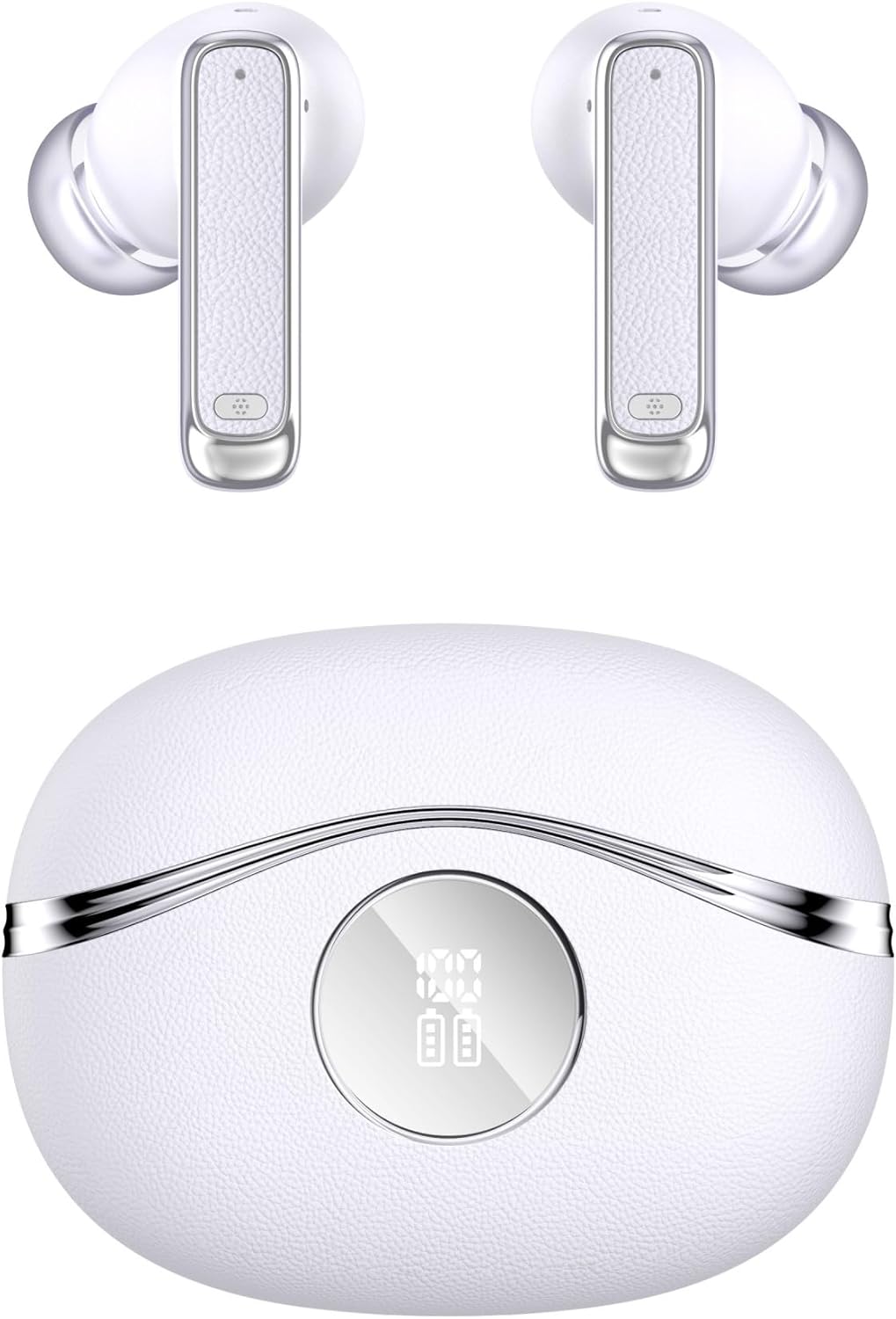 Wireless Earbuds Bluetooth Headphones, Ear Buds with Deep Bass, 40H Long Playtime, LED Power Display, IP7 in Ear Earphone with Mic for iPhone Android Phone Sports Workout