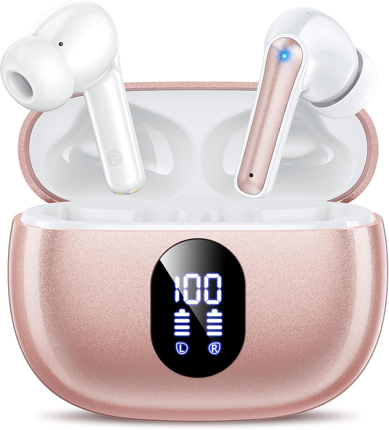 Wireless Earbuds, 2025 Ear Buds with Big Bass Stereo Sound, Lightweight Bluetooth Earbuds with 48 Hours Playtime, in-Ear Fit Earphones Wireless Earbuds, 2025 Ear Buds with Big Bass Stereo Sound, Lightweight Bluetooth Earbuds with 48 Hours Playtime, in-Ear Fit Earphones