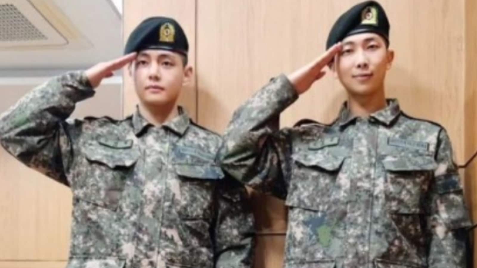 The BTS RM and V set are discharged from the army today; Big hit issue fan warning