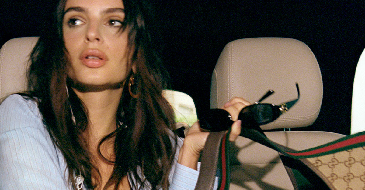 Emily Ratajkowski in the Gucci Monogram Campaign