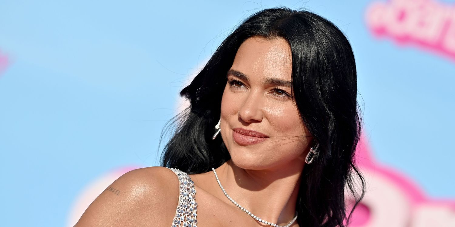 Dua Lipa’s Sheer Micro-Mini LBD Exposes Her Bra and Undies