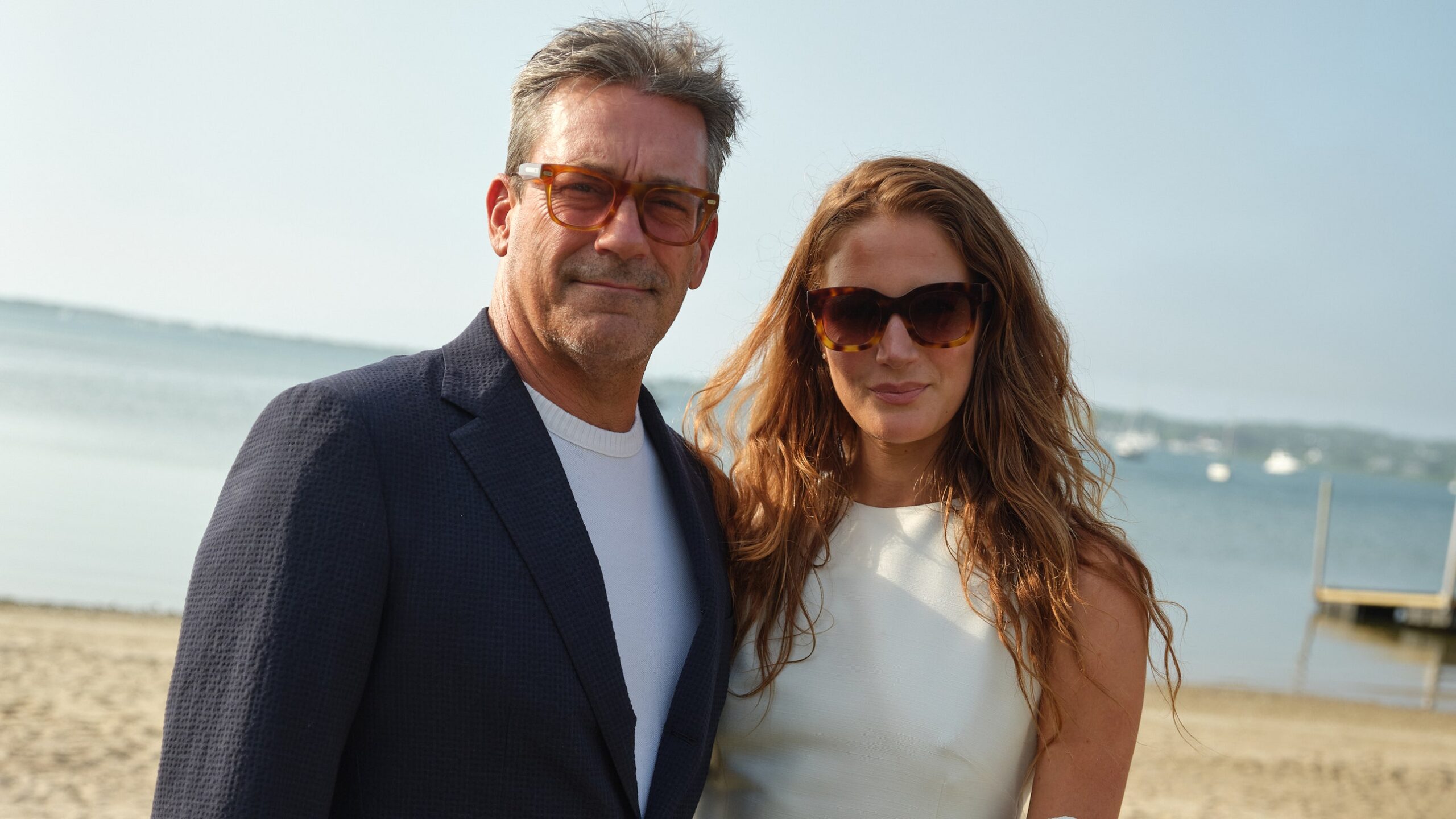 Greige on the Beach: Jon Hamm and Alexandra Daddario Join Loro Piana’s Montauk Cocktail