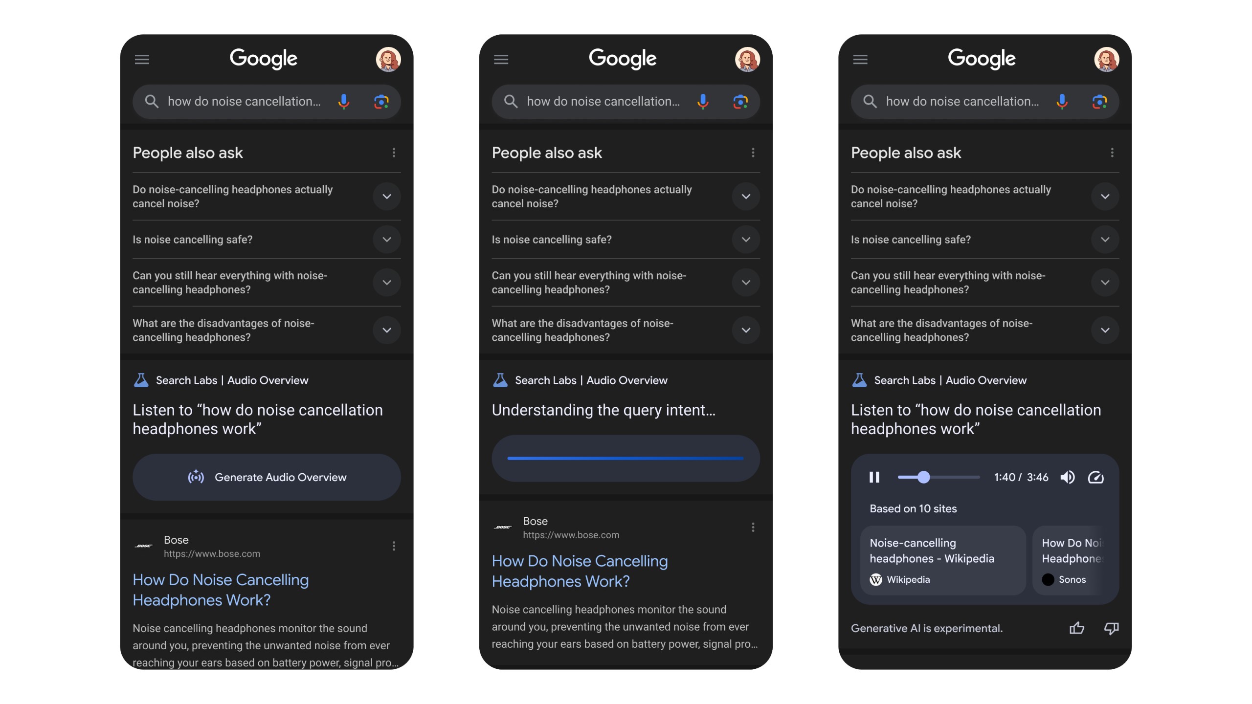 Google Search Now lets you generate audio overview