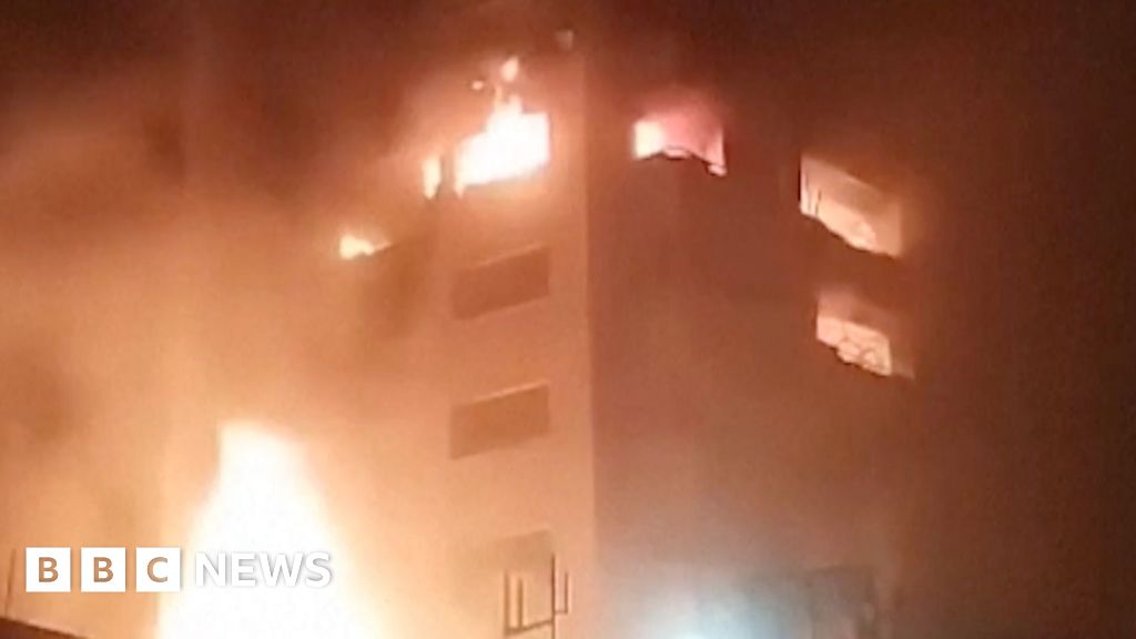 Explosions and buildings in footage are in Tehran, Iran