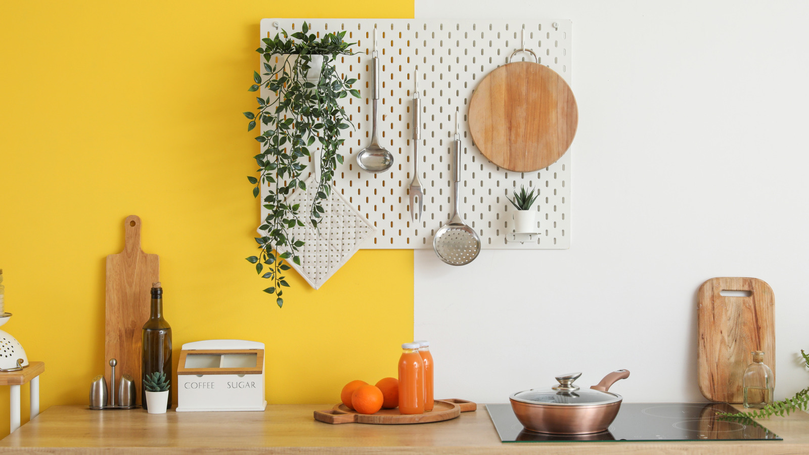 Why Pegboard Is The Solution To Storage In A Small Kitchen