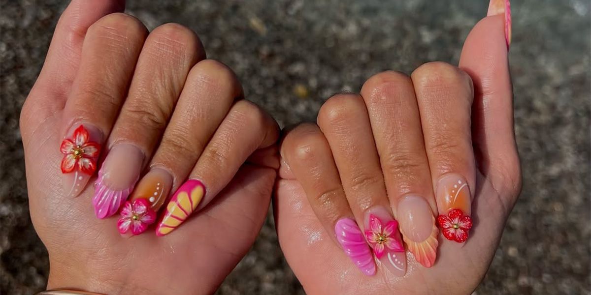 23 Tropical Summer Nail Designs to Try, From Funky Florals to Beachy Ombrés