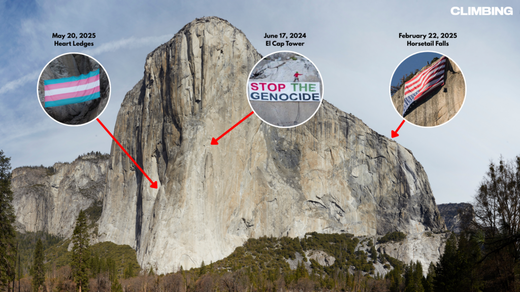 Yosemite Bans Large Flags on El Cap and Other Walls