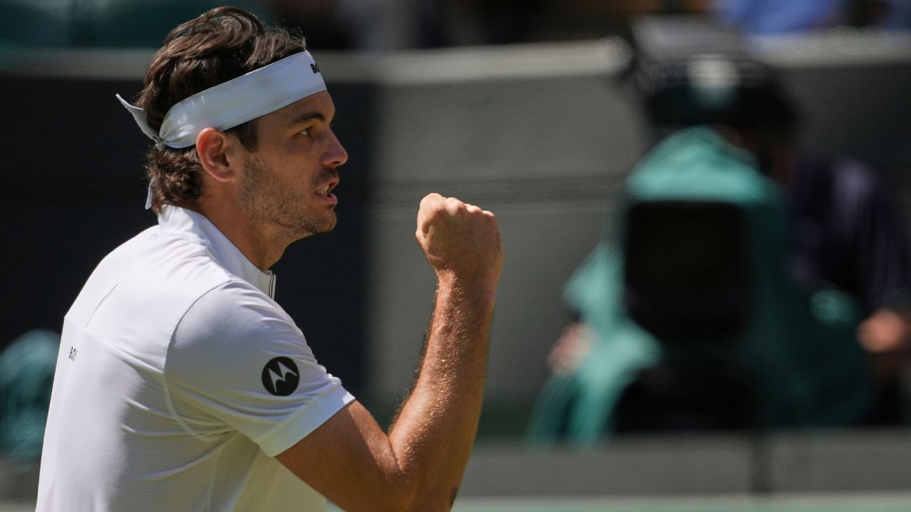 Taylor Fritz wins in 4 sets to reach 1st Wimbledon semifinal