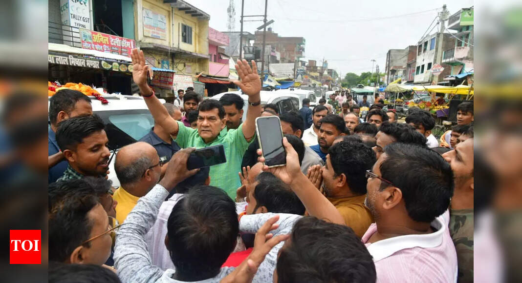 Video: UP minister’s ‘Jai Shri Ram’ reply to locals sharing electricity woes; he later clarifies | India News
