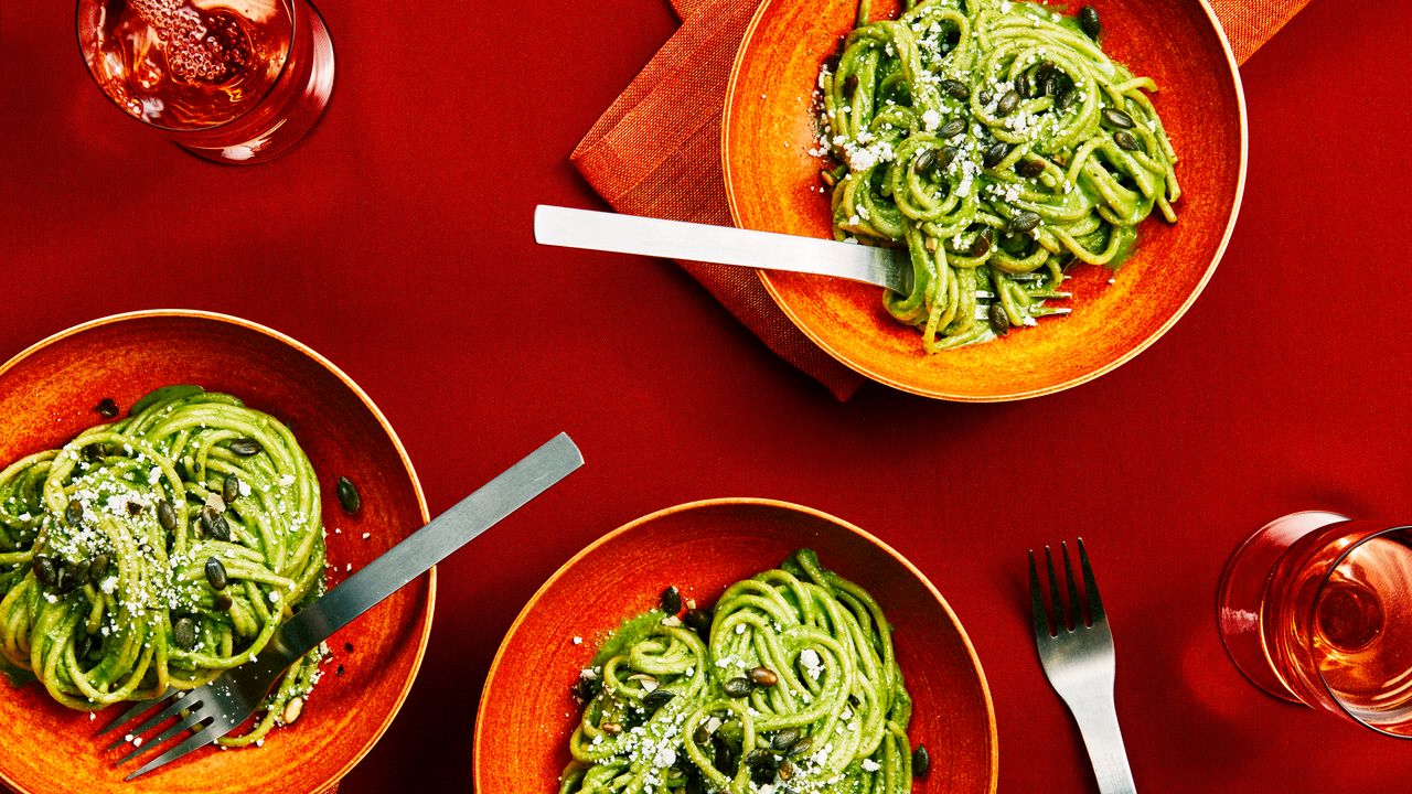 Cilantro Pesto Pasta Recipe | Bon Appétit