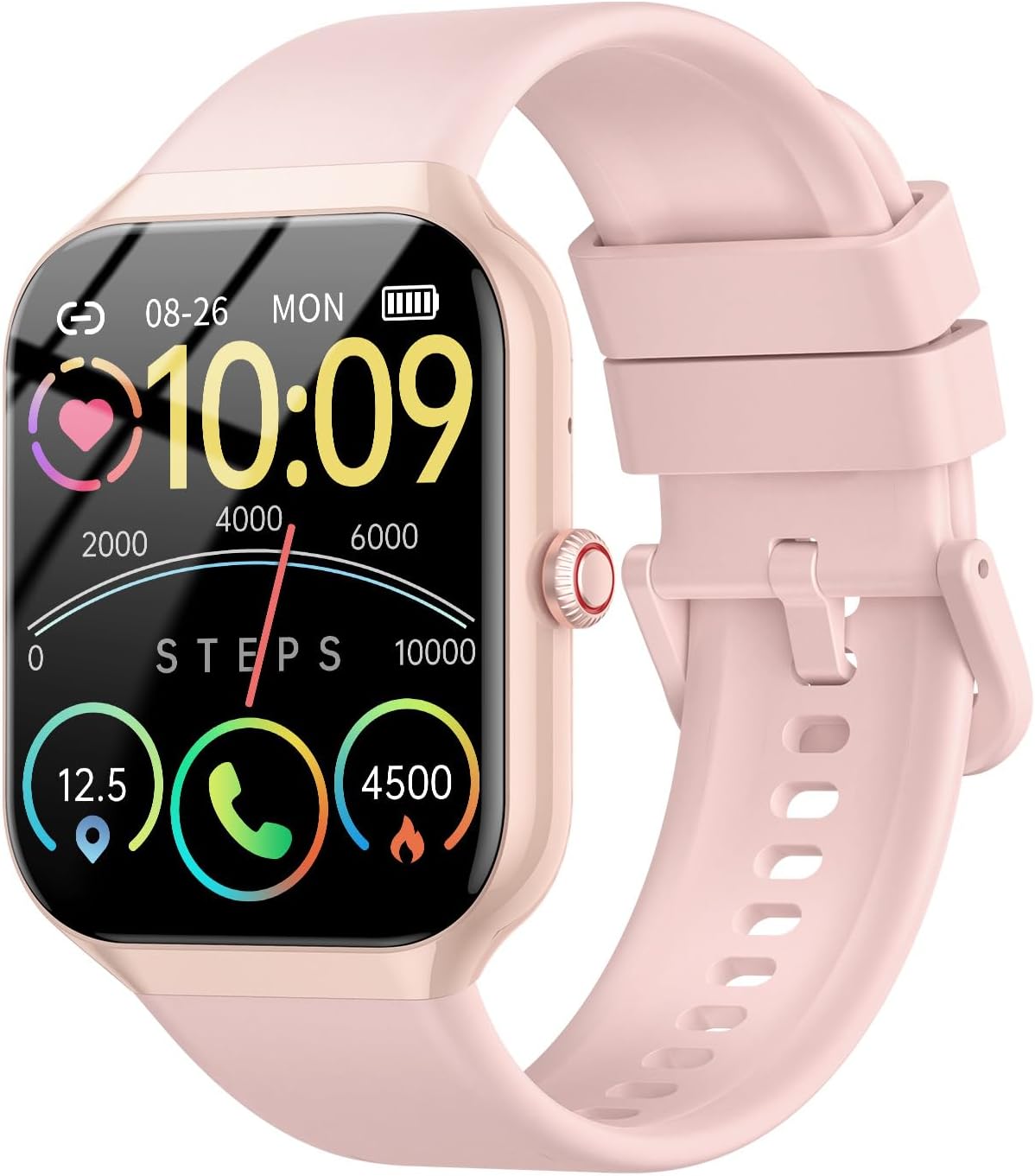 Smart Watch, 1.96″ Smartwatch for Men Women(Answer/Make Call), Smartwatches for Android iOS, IP68 Waterproof Fitness Tracker, 100+ Sport Modes, Deep Black Smart Watch, 1.96″ Smartwatch for Men Women(Answer/Make Call), Smartwatches for Android iOS, IP68 Waterproof Fitness Tracker, 100+ Sport Modes, Deep Black