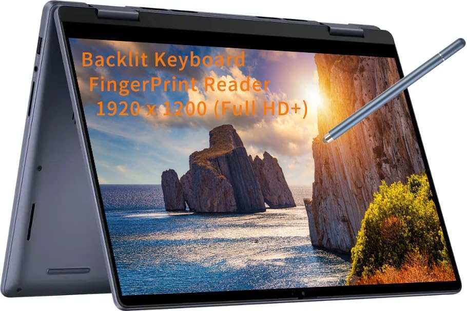 Dell Inspiron 14 7445 2-in-1 Laptop, 14″ FHD+ Touchscreen, AMD Ryzen 5 8640HS(Beats i7-1255U), 16GB DDR5 RAM, 1TB PCIe SSD, Backlit KB, FP Reader, Type-C, FHD Webcam, Win 11 Home, w/BWE Stylus Pen Dell Inspiron 14 7445 2-in-1 Laptop, 14″ FHD+ Touchscreen, AMD Ryzen 5 8640HS(Beats i7-1255U), 16GB DDR5 RAM, 1TB PCIe SSD, Backlit KB, FP Reader, Type-C, FHD Webcam, Win 11 Home, w/BWE Stylus Pen