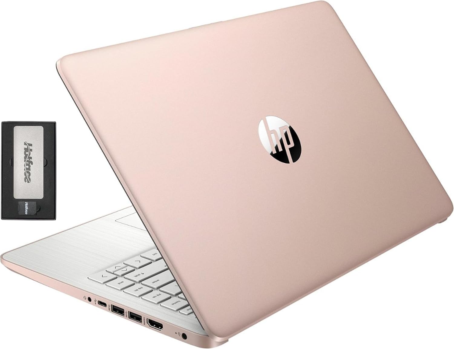 HP Stream 14″ HD BrightView Laptop, Intel Celeron N4120, 16GB RAM, 416GB Storage (128GB eMMC + 288GB Docking Station Set), Intel UHD Graphics, 720p Camera, Wi-Fi, 1 Year Office 365, Win 11 S, Gold
