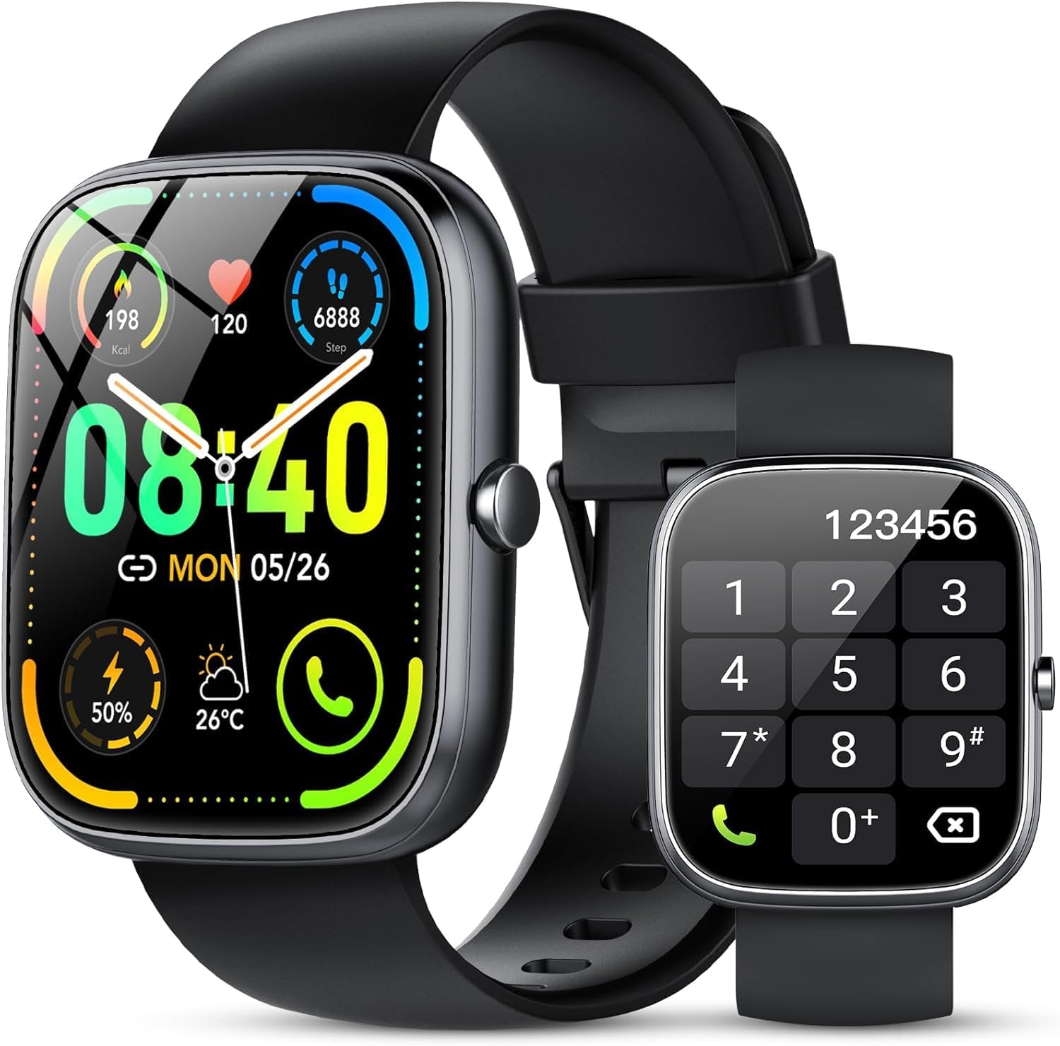 Smart Watch for Men Women (Answer/Make Calls), 1.91″ HD Smartwatch with Heart Rate Monitor Sleep Monitor, IP68 Waterproof, 115+ Sports Activity Trackers with Pedometer, Fitness Watch for Android/iOS