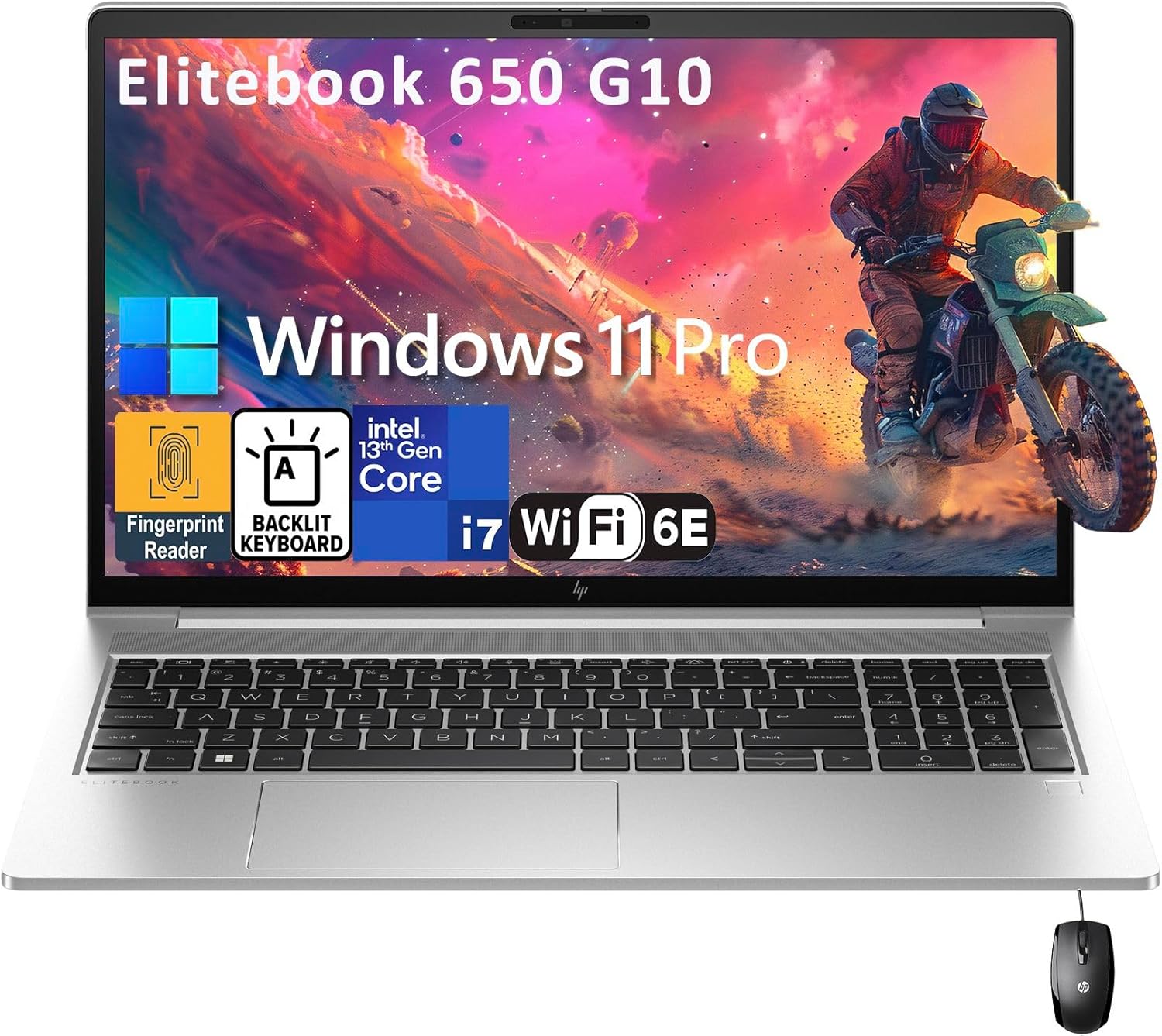 HP Elitebook 650 G10 15 15.6″ FHD Business Laptop Computer, 13th Gen Intel 10-Core i7-1355U, 32GB DDR4 RAM, 1TB PCIe SSD, WiFi 6E, BT5.3, Backlit Keyboard, Fingerprint Reader, Windows 11 Pro, AZ-XUT