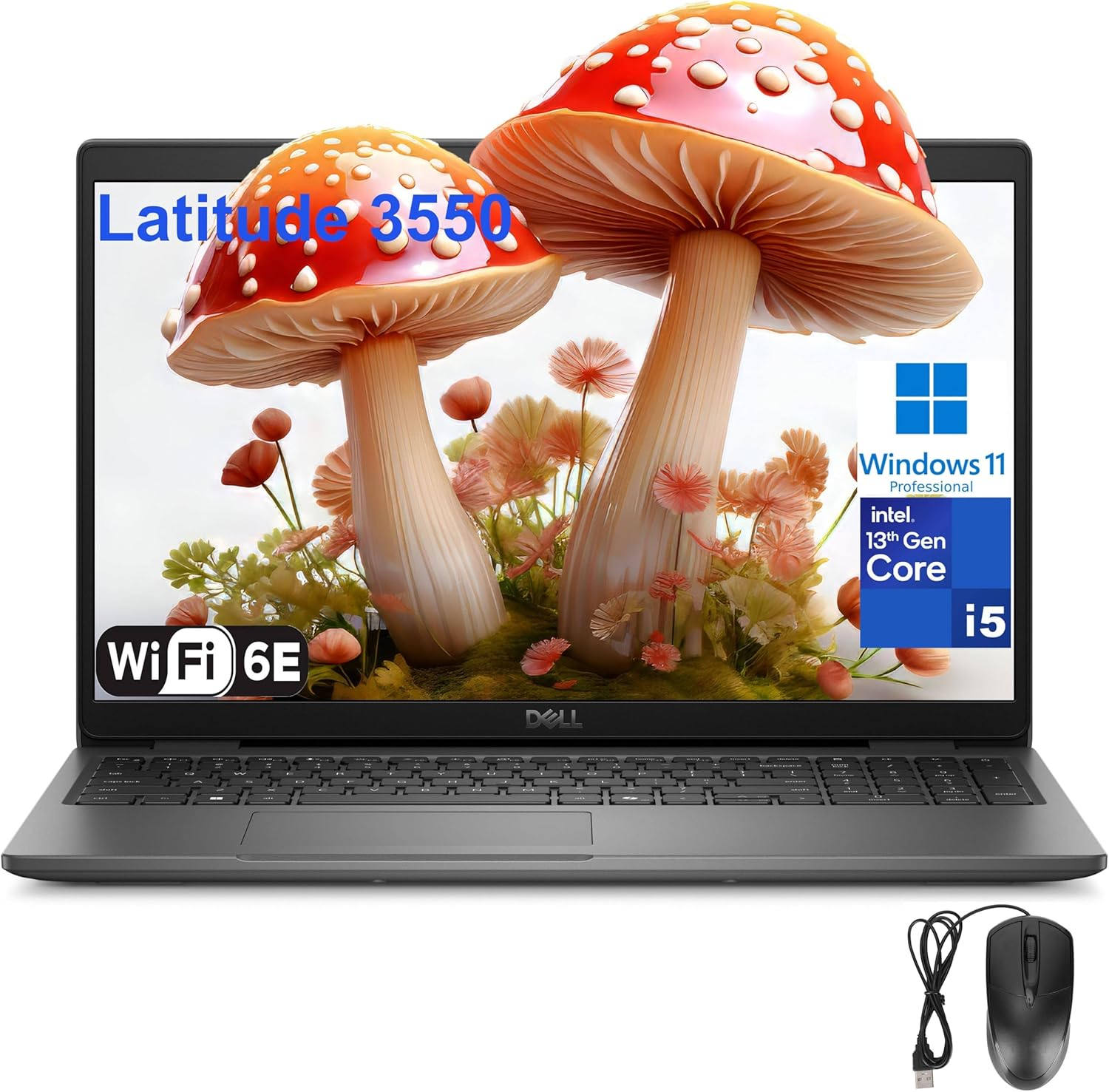 Dell Latitude 3550 Laptop Computer for Business and Work, 13th Gen Intel 10-Core i5-1335U (Beat i7-1255U), 32GB DDR5 RAM, 1TB PCIe SSD, 15.6″ FHD, WiFi 6E, Bluetooth 5.3, USB4 Type-C, Windows 11 Pro