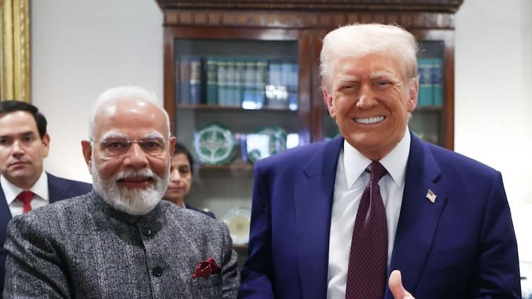 Trump Amid India-US Trade Negotiations In Washington — WATCH