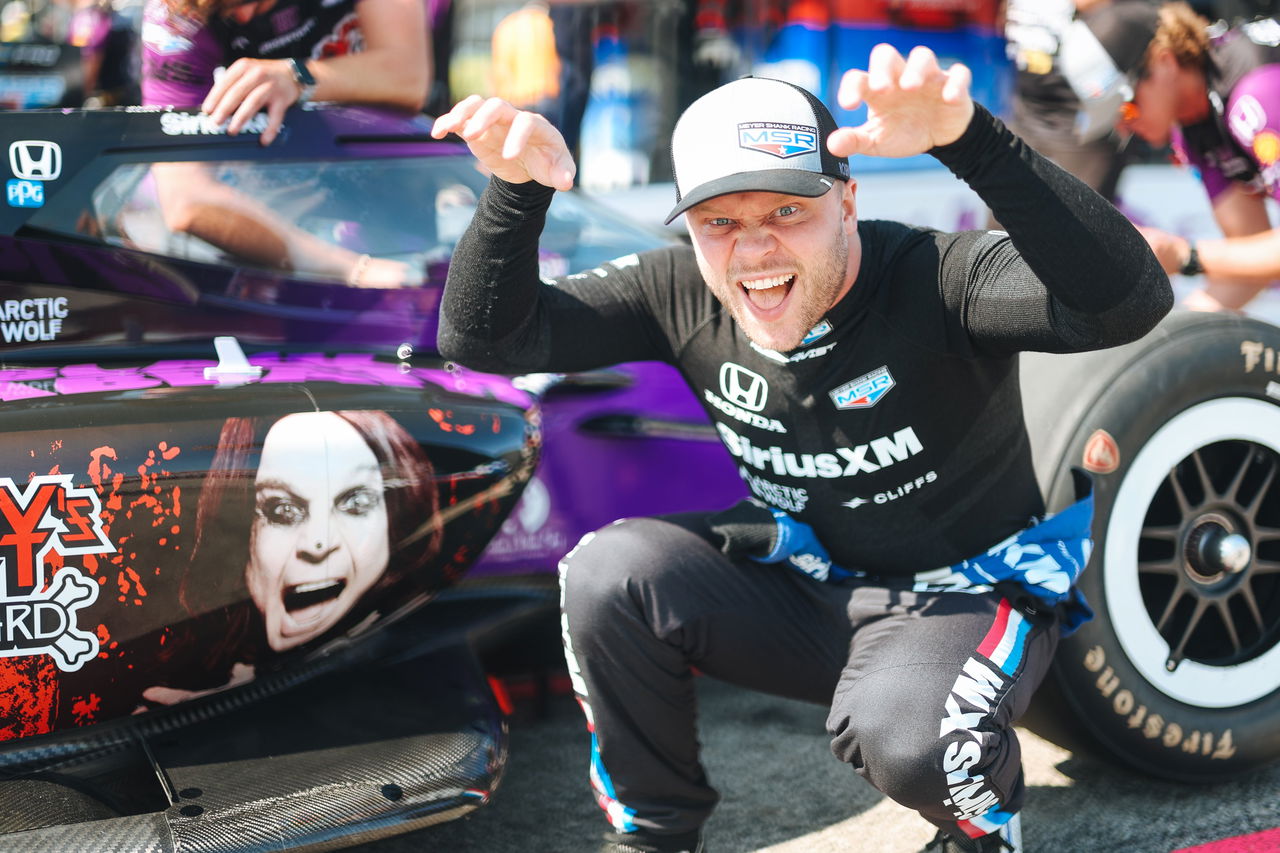 Rosenqvist tops Mid-Ohio Warm Up in Black Sabbath livery