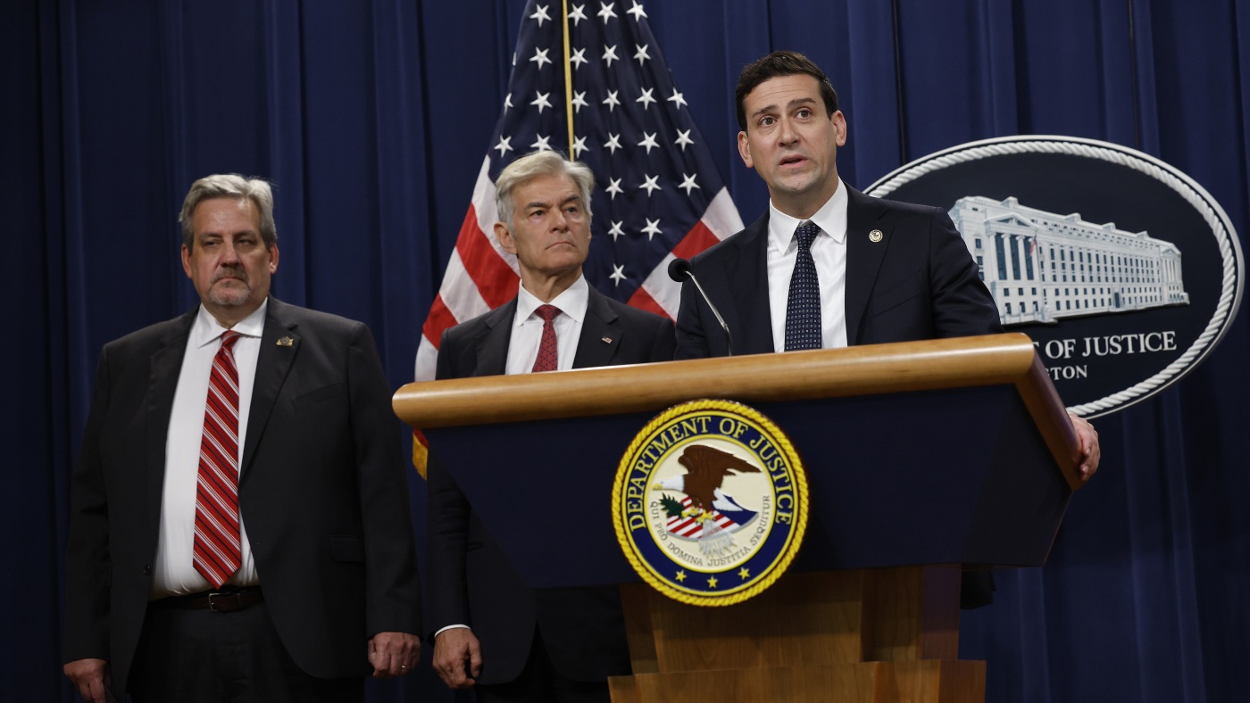 DOJ announces a record-breaking takedown of health care fraud schemes : NPR